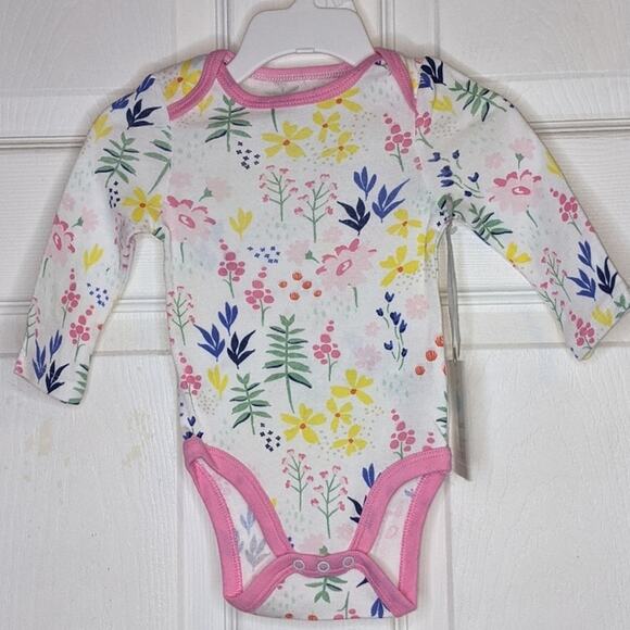 Target Cloud Island 4 Pk Long Sleeve Bodysuits Spring Florals & Patterns 0-3M - Picture 1 of 12